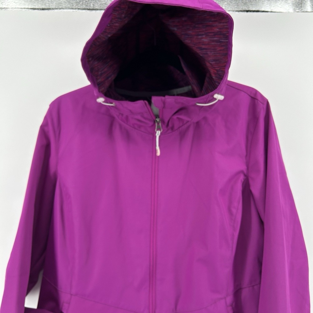 Performance Windbreaker Full Zip Rain Jacket Purple Womens Large Gorpcore Winter - Picture 5 of 9